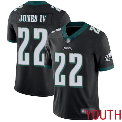 Youth Philadelphia Eagles 22 Sidney Jones Black Alternate Vapor Untouchable NFL Jersey Limited Player Football